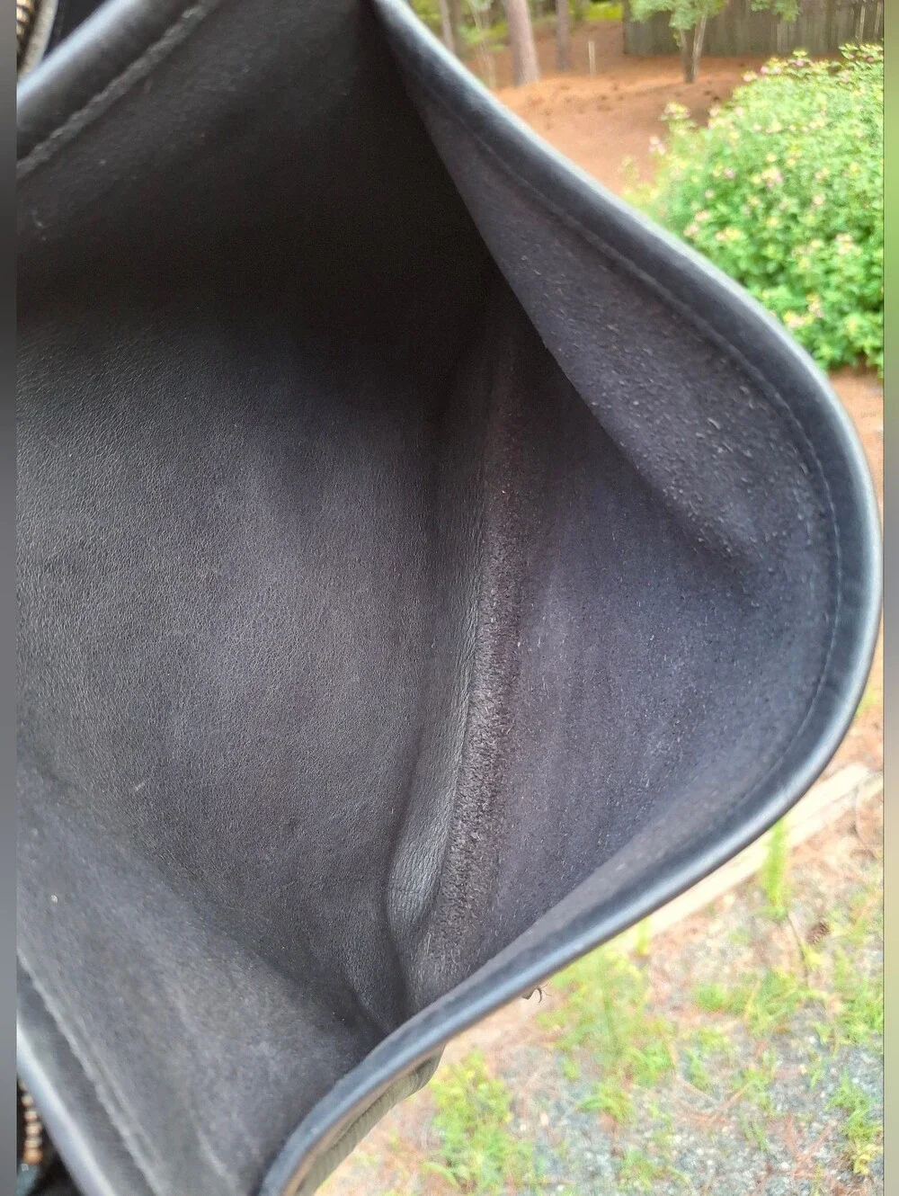 Vintage 1970's Coach Black Leather Stewardess Bag Made In NYC # 9525